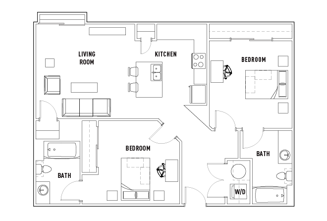 2 Bed - 2 Bath F