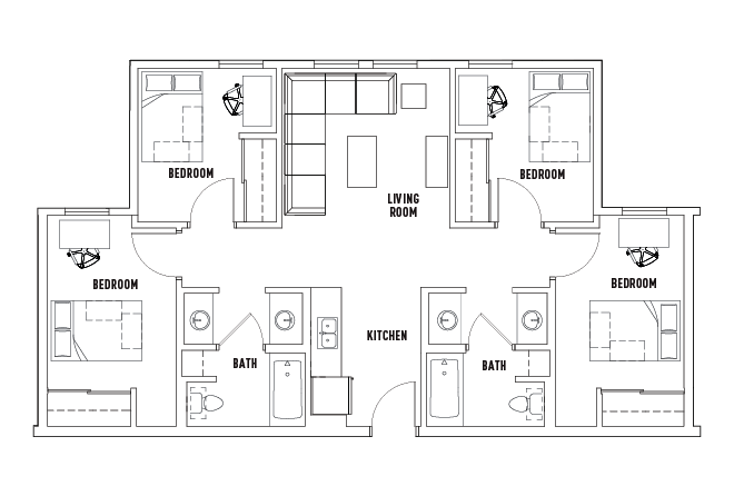 4 Bed - 2 Bath