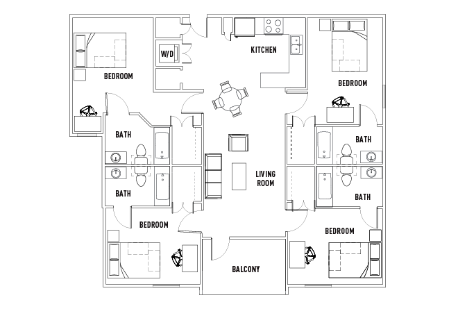 4 Bed - 4 Bath