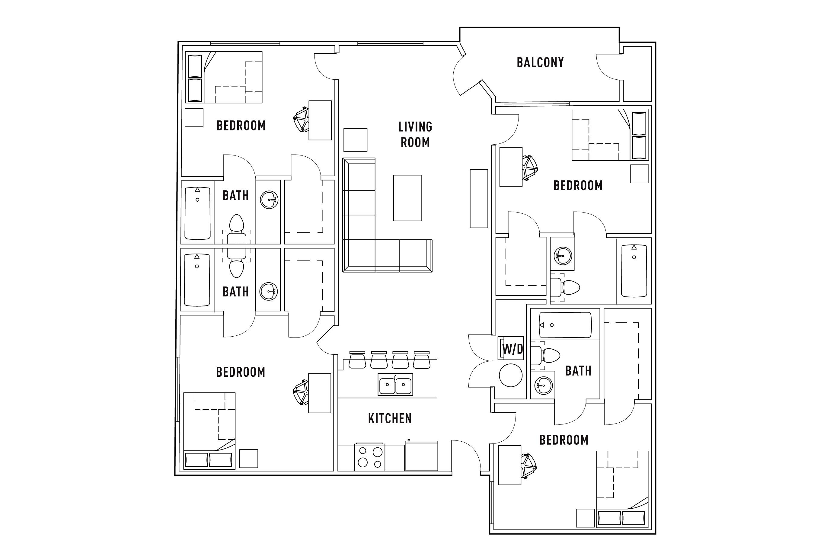4 Bed - 4 Bath