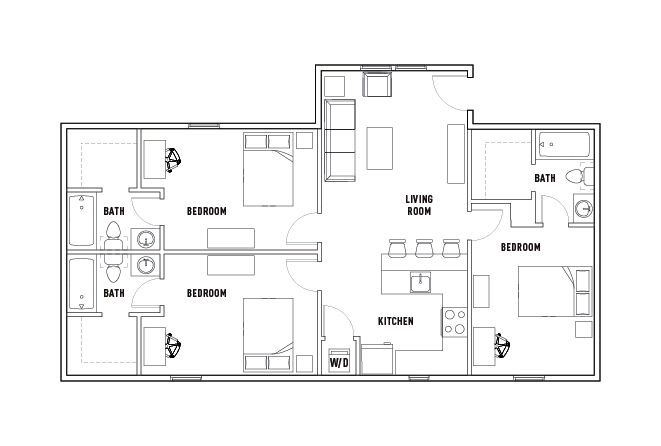 3 Bed - 3 Bath A