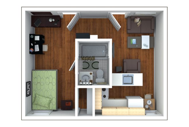 The Granview 1 Bed - 1 Bath