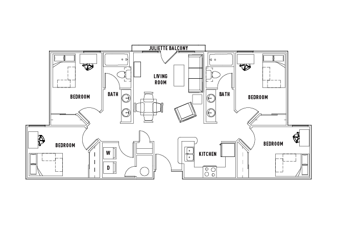 4 Bed - 2 Bath