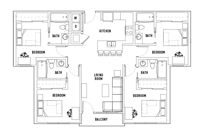4 Bed - 4 Bath A