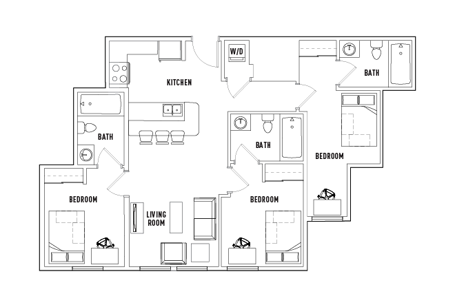 3 Bed - 3 Bath A