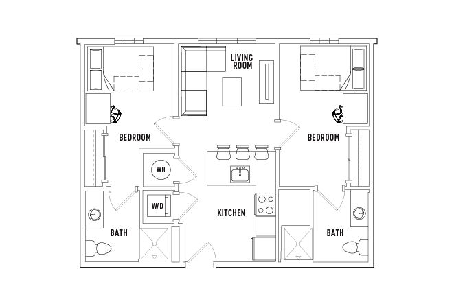 2 Bed - 2 Bath A