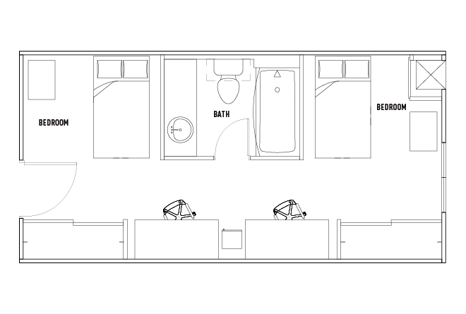 2 Bed - 1 Bath