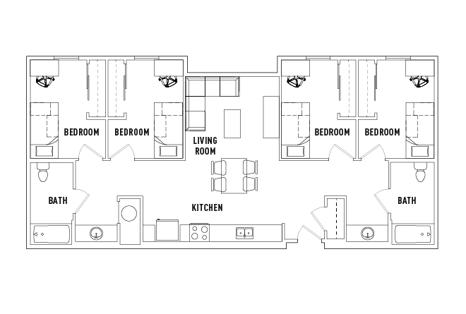 4 Bed - 2 Bath B